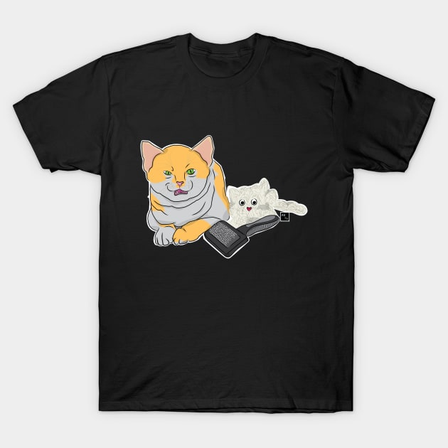 Annoyed Cat Clone T-Shirt by AltTabStudio